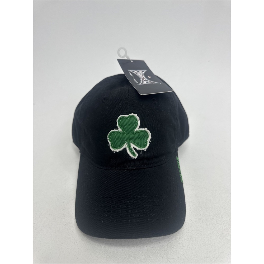 Boston Black/Green LuckyClover Sluggish Sportswear Pleasure Done Caps Strap Back